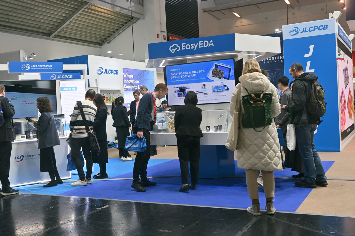 easyeda's tweet photo. Excited to meet everyone at the 2024 Munich Electronica! π A huge thank you to all the friends who came for us!
Weβre committed to continuously improving to better serve your needs.πAt EasyEDA, our users are always the top priority! π
#Electronica2024 #EasyEDA #eletronics https://t.co/SzmIBNqIna