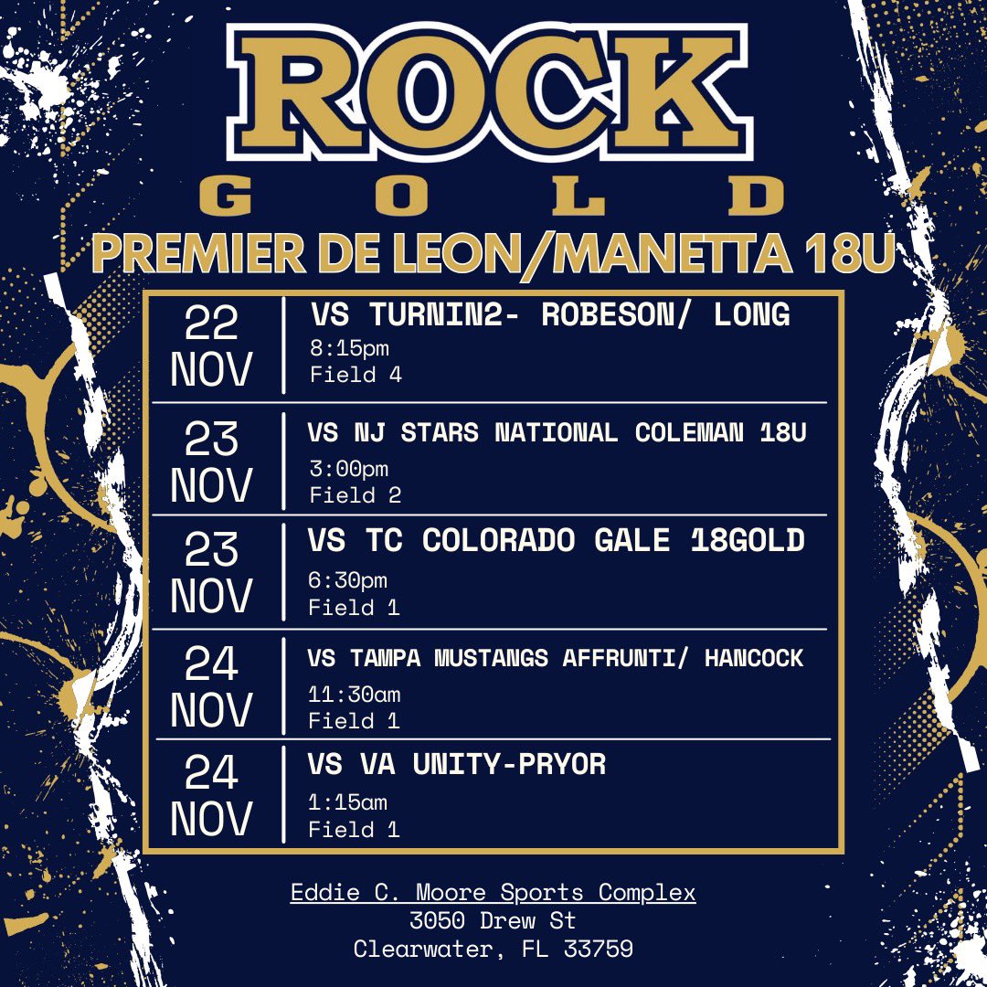 Ava Difato (@avadifato2025) on Twitter photo So excited to be going to Clearwater this weekend🪨! <a href="/RockGold_deLeon/">Rock Gold Premier- de Leon / Manetta</a> <a href="/Coach_Luis1721/">Coach Luis de Leon</a> <a href="/CoachJordanSB/">Jordan Clark</a> <a href="/CoachPetikS/">Shelby Petik</a> <a href="/CoachKatedL/">• Kate de Leon •</a> <a href="/newmz4/">Nicole Newman</a> So excited to be going to Clearwater this weekend🪨! <a href="/RockGold_deLeon/">Rock Gold Premier- de Leon / Manetta</a> <a href="/Coach_Luis1721/">Coach Luis de Leon</a> <a href="/CoachJordanSB/">Jordan Clark</a> <a href="/CoachPetikS/">Shelby Petik</a> <a href="/CoachKatedL/">• Kate de Leon •</a> <a href="/newmz4/">Nicole Newman</a>