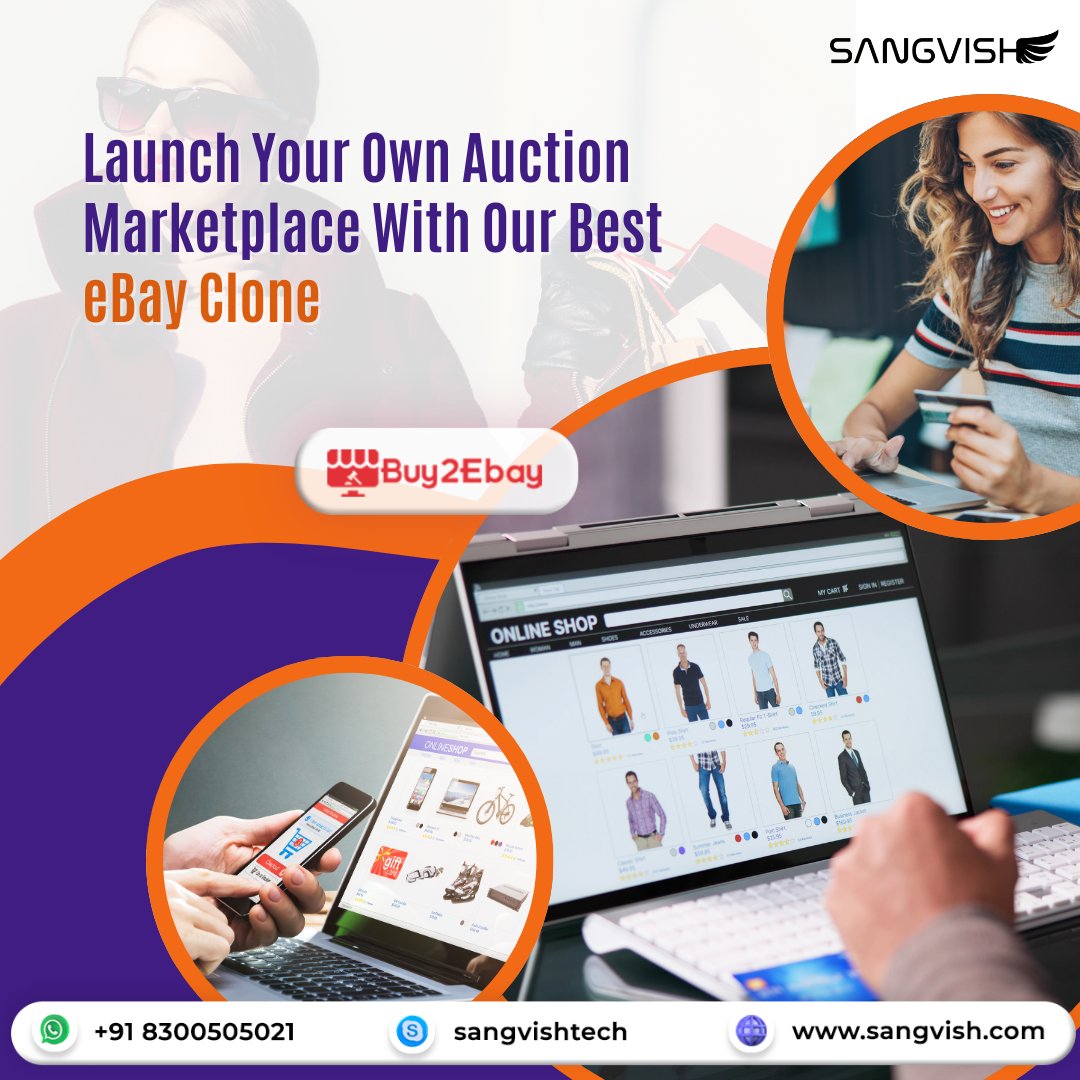 SangVishTech's tweet image. Ready to launch your online auction platform? With our #eBayCloneScript, you can build a feature-rich marketplace in no time! 🛒💻 Start your journey today and create a thriving #eCommerce #business 
Visit: sangvish.com/ebay-clone/
#EbayClone #EcommerceSolutions #startups