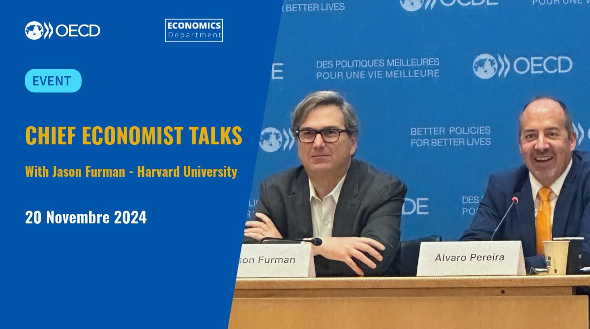 Thrilled to announce the successful reinstatement of the OECD Chief Economists Talks series, a seminar series where chief economists and prominent academics share their perspectives on the world economy and economic policy. 

Well, we could have not started better.
A warm thank