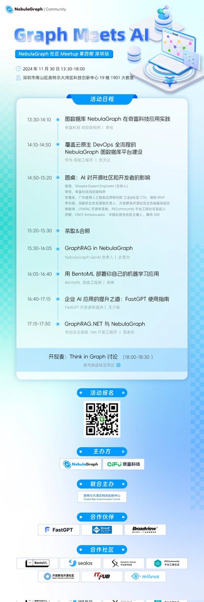 dinah_zhang's tweet image. #NebulaGraph 社区 11月 30 号下午在深圳有 nMeetup，欢迎大家来玩🥰面基 @frostming90 @wey_gu 
报名链接 9753492656408.huodongxing.com/event/27820113…