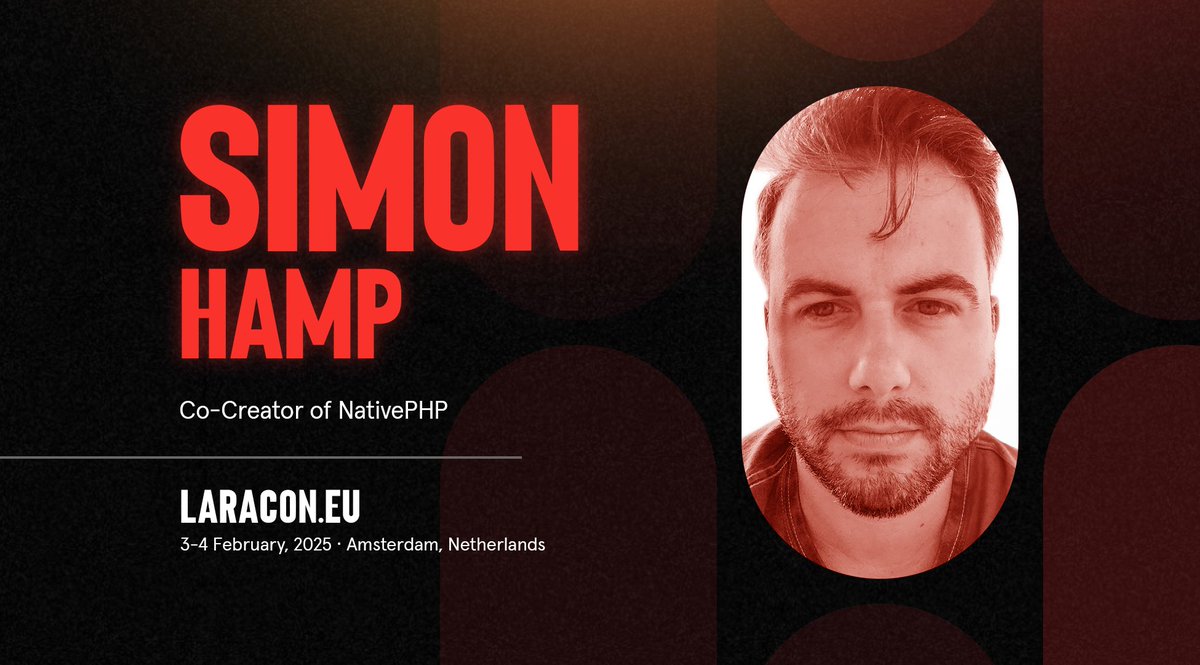 LaraconEU's tweet image. 📢 Speaker Announcement

👏 Please welcome @simonhamp.

Simon will walk us through building mobile apps effortlessly with NativePHP and Tauri.

Tickets available at:
laracon.eu/tickets