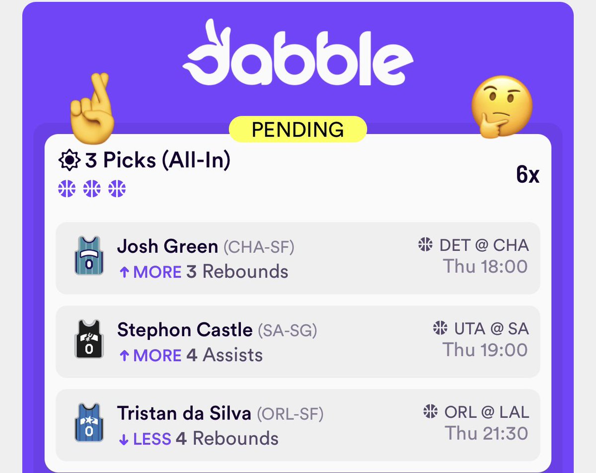 Edwardp3rd's tweet image. Sharing is caring so here's an entry I placed on Dabble that you can copy!👌🥰💥🤞
click.dabble.com/ugiS/r9q0hzyz
#nba #sport #sports #SportsBettingX #NHL #nfl #dabble