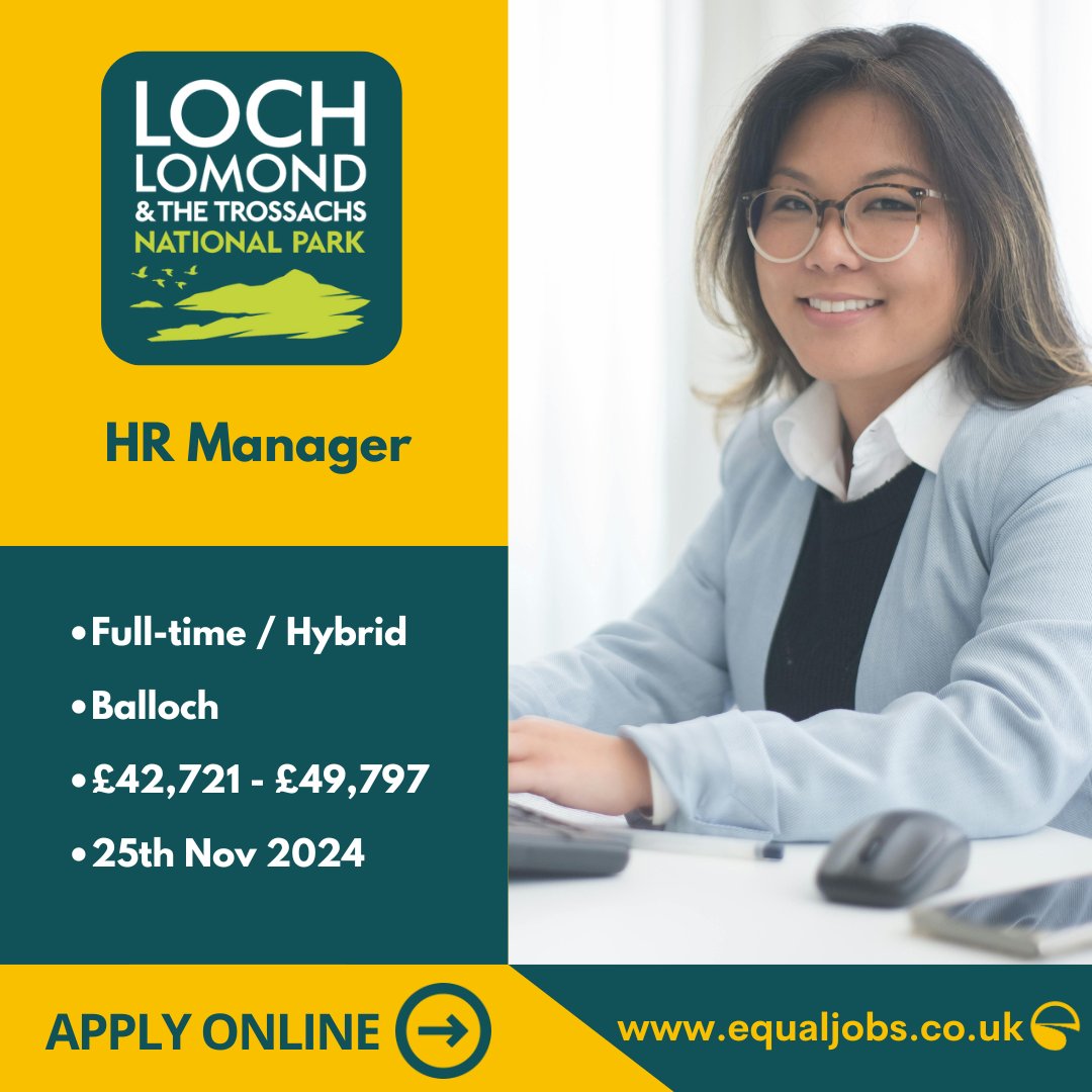 EqualJobsUK's tweet photo. Be sure to apply for this amazing opportunity to work at @lomondtrossachs and be their new HR Manager.

Follow the link to apply:
https://t.co/zhKVCPcSnQ

#NationalPark #Parkauthrot #Nature #Wildlife #HR #HRManager #Inclusion #Diversity #Ethnicminority #Scotland #Hiring #Jobs2024 https://t.co/8M5Z6mjQDt