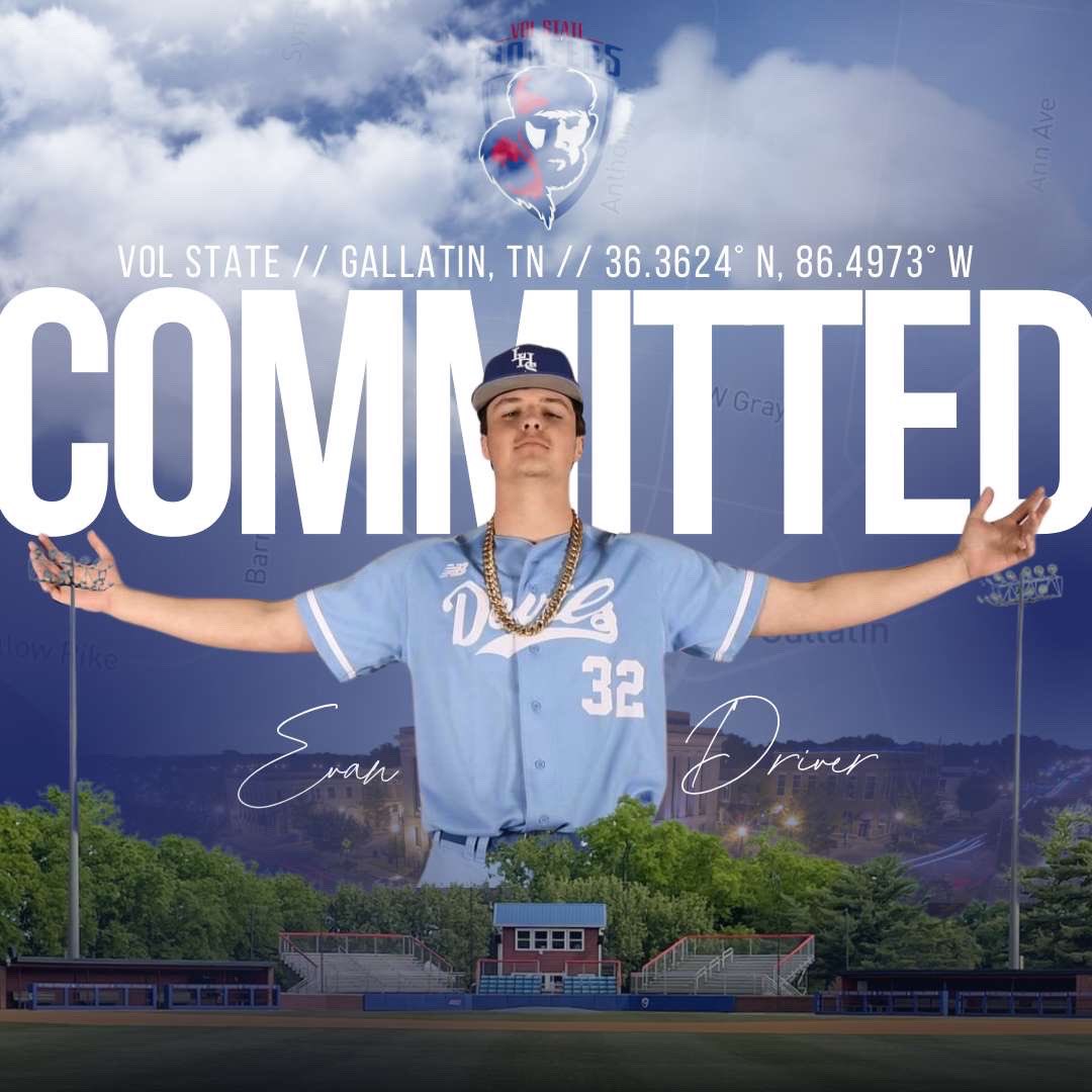 EvanDriver3's tweet image. Commited.

@LebanonHSBsbl @SWBCBaseball @PrepBaseballTN @VSCCPioneersBSB @Coach_Muzzi @CoachMcGuire26 @lucasw1019 @brodyhays10 @tnballplayers