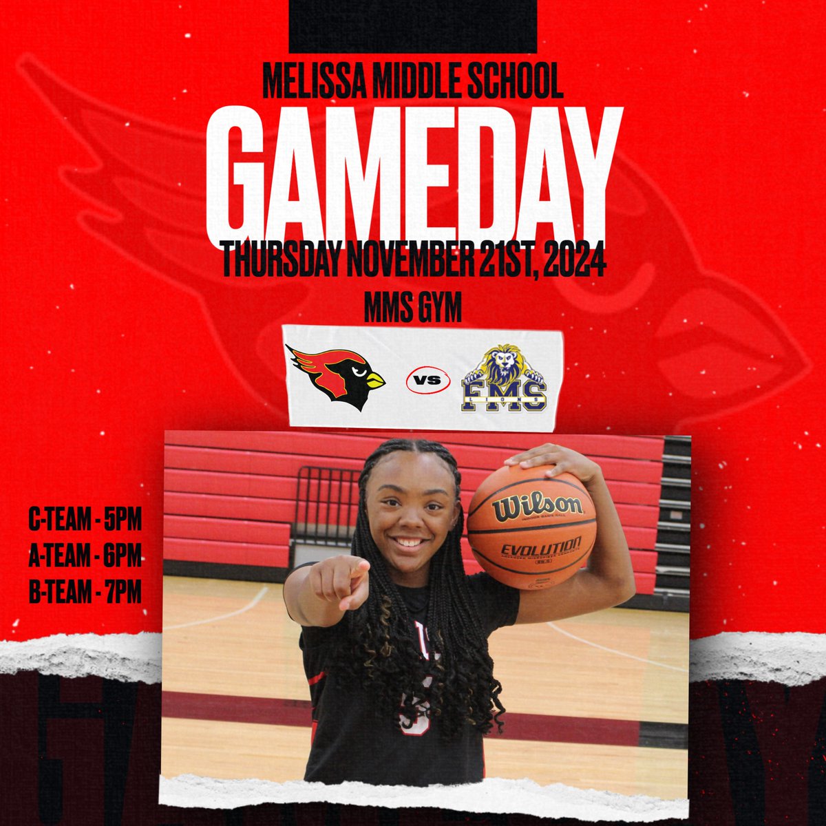 ECMSLadyCards's tweet photo. Gameday Baby!
7th grade @ Home
8th Grade @ McKinney Faubion https://t.co/teiYcieDba