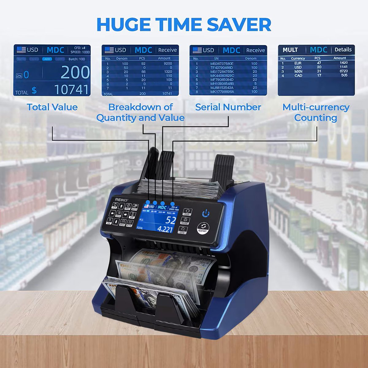 us_stores's tweet image. Stay ahead of the game with the Bill Counter with Multiple Functions! 💵✨ Whether you're managing cash at your business or home, this device ensures accurate counting and faster transactions. Perfect for efficiency and peace of mind#cashcounting #billcounter #efficiencyinaction