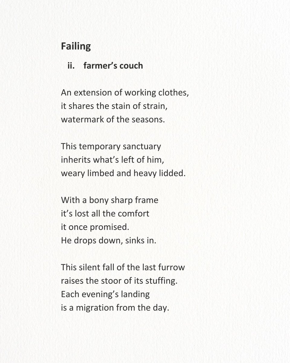 This is one of a sequence of nine poems raising awareness of farmers' health issues
The RSABI offers free practical, financial, and emotional support for farming families who are struggling Please support them by sharing this poem and donating today justgiving.com/campaign/jimca…