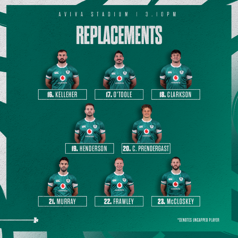 IrishRugby's tweet photo. Our line up to face Fiji at Aviva Stadium! 👊

#TeamOfUs