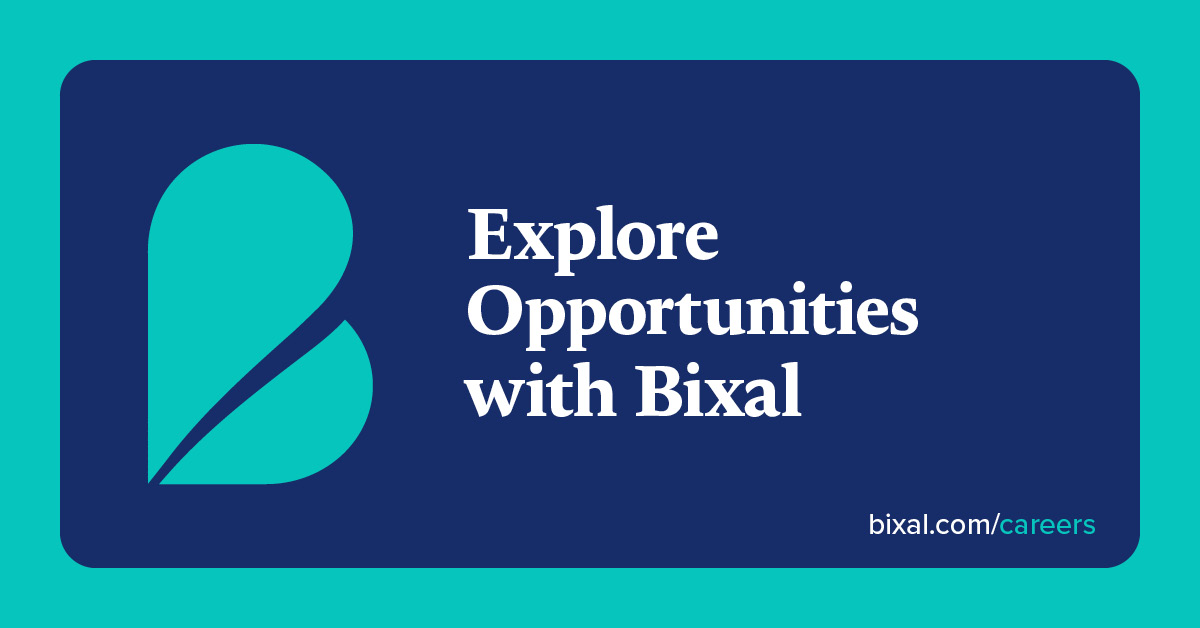 Our team is growing, and we want you to join us in our mission. Learn more about current opportunities at bixal.com/careers and apply to join our community of professionals. 

#JobAlert #WereHiring #JoinOurTeam #ThisIsBixal
