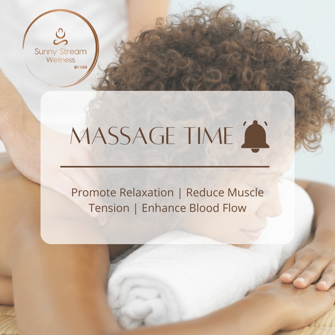 SunnyStreamBW's tweet photo. Massage enhances circulation, delivering oxygen and nutrients to muscles while reducing soreness and fatigue. Feel the benefits for yourself! 🌿 Visit https://t.co/AU7iSeTiEa. 💆‍♂️
#MassageBenefits #MuscleHealth #RecoveryGoals #Relaxation https://t.co/Pf9ziCpAMI