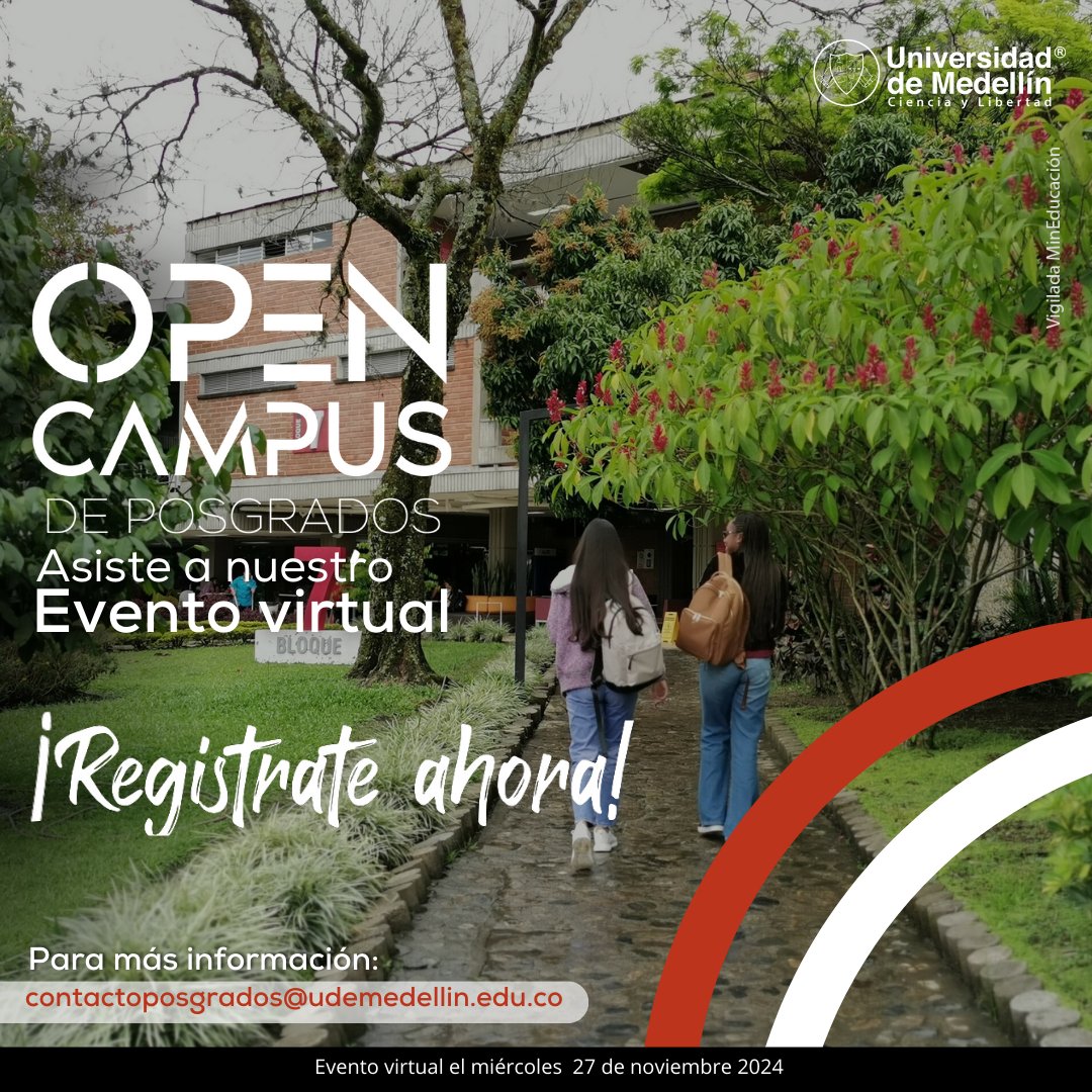 UdeMedellin_'s tweet image. ¡0 pesos! Eso te valdrá la inscripción a cualquiera de nuestros posgrados si participas este 27 de noviembre en nuestro #OpenCampus. (Posdata: actualmente la inscripción a un posgrado tiene un costo de 295.000 pesos).

Regístrate ya ⤵️
bit.ly/OpenCampusPosg…
