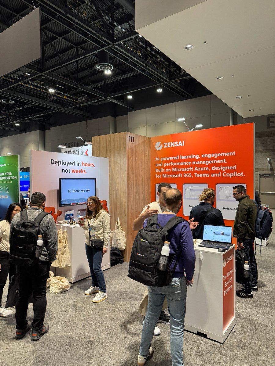 We're ready for yet another day at #MSIgnite! 🚀

We've been fortunate to chat to many inspiring humans and can't wait for another energizing day full of #HumanSuccess, #AI, and <a href="/Microsoft/">Microsoft</a> 🤓

Come for a chat and some swag!
📍Booth 111 📍