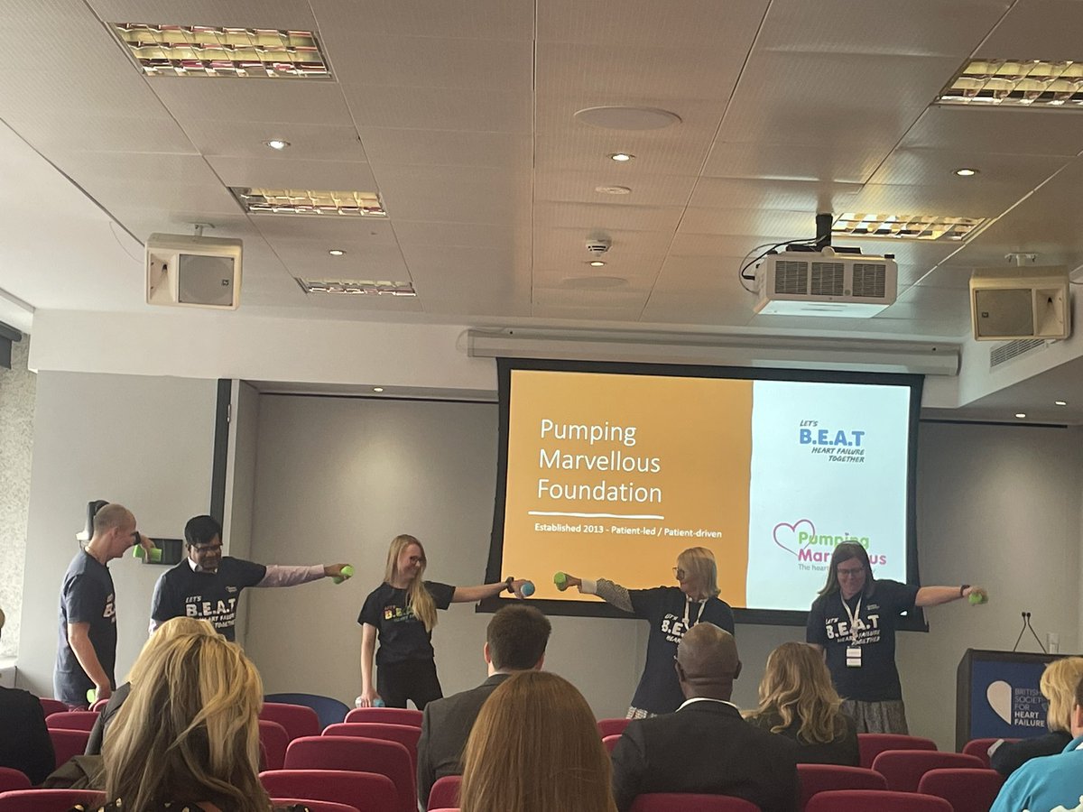 BSHNurseForum's tweet image. Masterclass from the @pumpinghearts team 
Giving us all a valuable demonstration of their new online cardiac rehab programme 💪🏻 
#BSHAM2024 #25in25 
#CardiacRehab #Freedomfromfailure #BeatHF