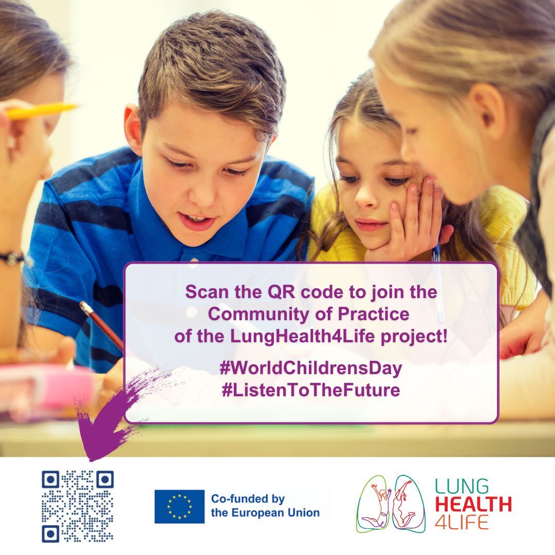 Join us in promoting #LungHealth for kids! 

If you are a health expert, teacher or policymaker, collaborate with us by joining the #LH4H Community of Practice to share your knowledge and expertise.

🔗 bit.ly/LH4LCoP
#RespiratoryHealth #LH4L #EU4Health