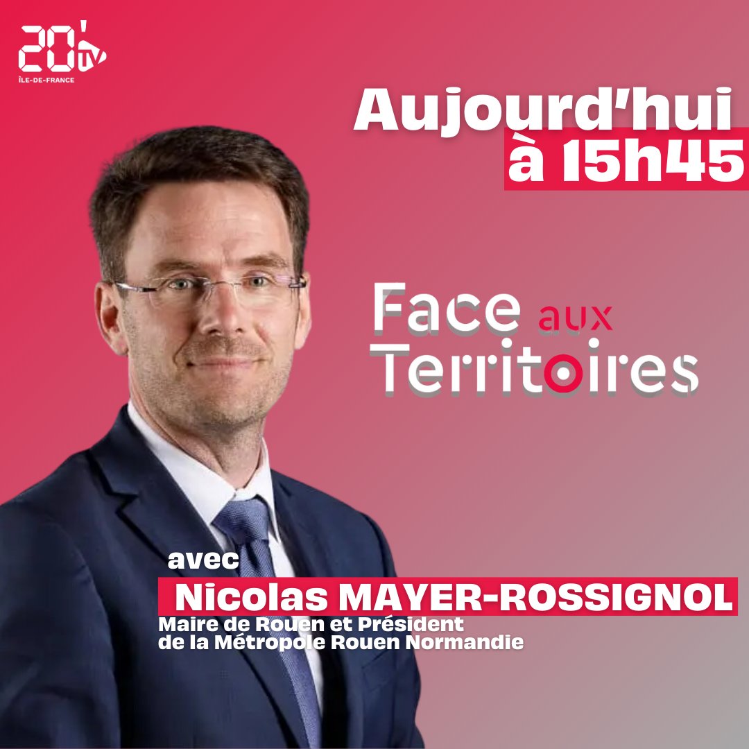 🎥 À ne pas manquer aujourd'hui à 15h45 sur Face aux Territoires : Nicolas Mayer-Rossignol, Maire de Rouen, revient sur l'annonce de sa maladie et la réaction du monde politique face à cette épreuve.
👉 RDV sur 20 Minutes TV ! #FaceAuxTerritoires #MaireDeRouen #Santé