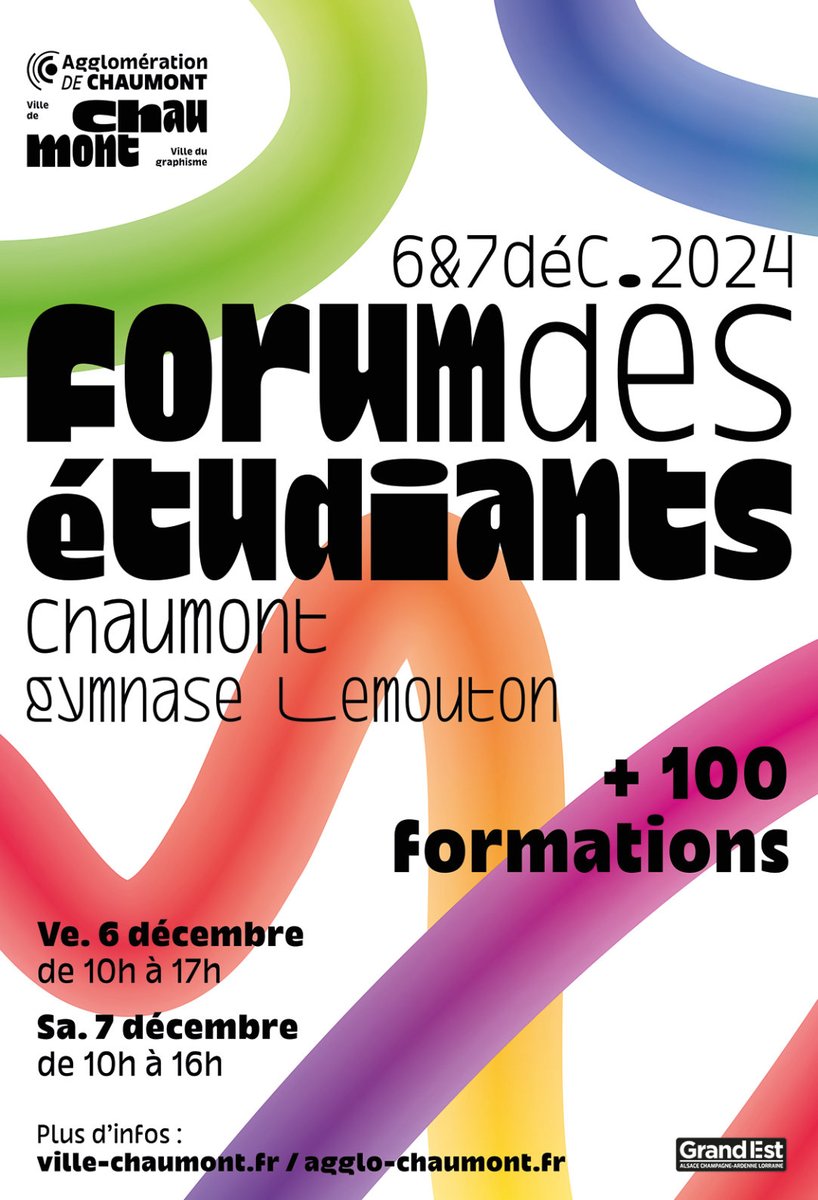 📢1ère édition du Forum Étudiant de Chaumont

L’#URCA participera à la première édition du Forum Étudiant de Chaumont les 6 et 7 décembre !

L'occasion pour les lycéens et étudiants de découvrir les formations dispensées par l'#URCA en Haute-Marne 

Infos