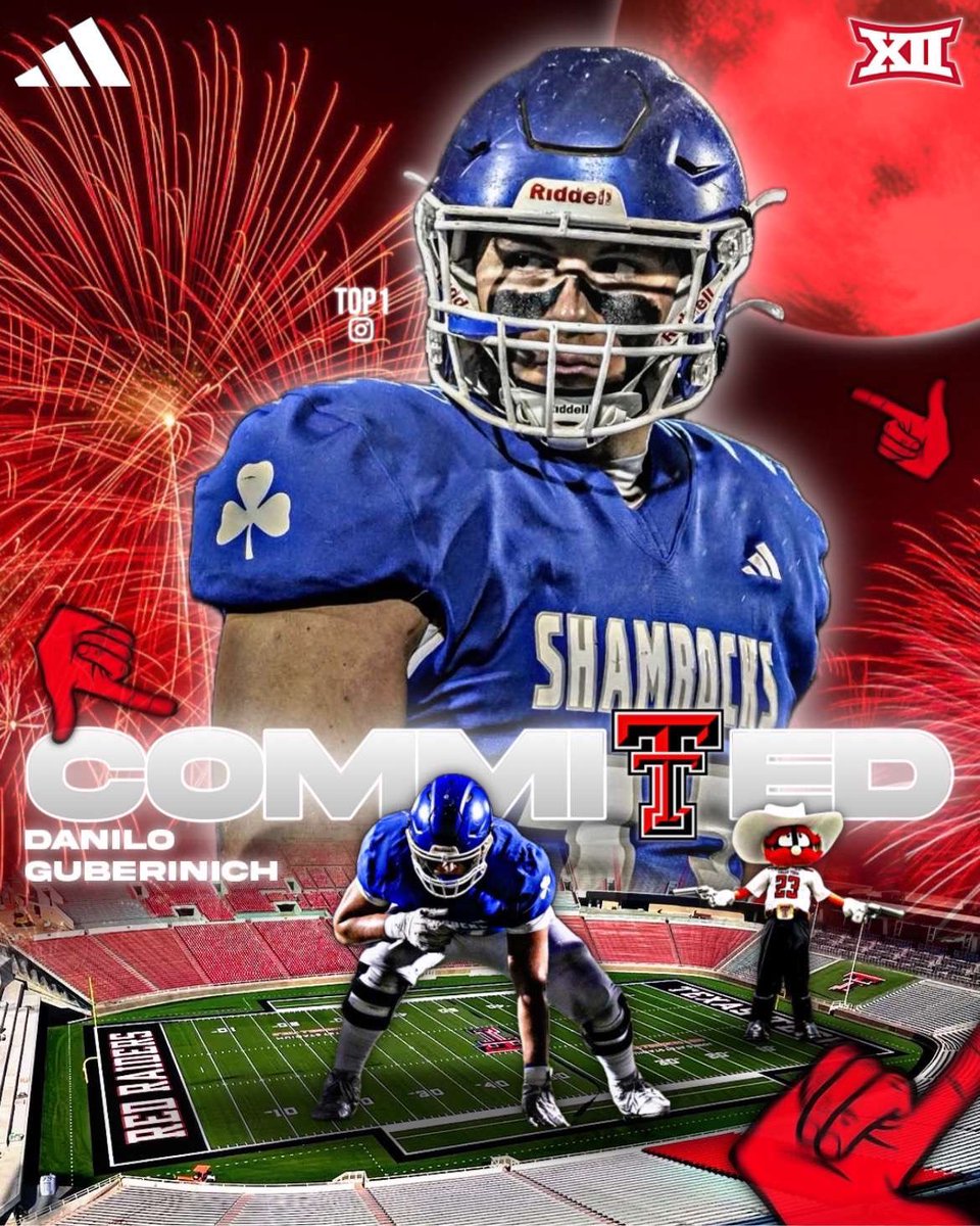 Danilo Guberinich (@guberinich) on Twitter photo I am blessed to announce my commitment to Texas Tech!! Thank you to all who have supported me through this process and the people that have given me countless guidance. #WreckEm <a href="/jkbtjc_53/">James Blanchard 🌵</a> <a href="/JoeyMcGuireTTU/">Joey McGuire 🌵</a> <a href="/ClayMcGuireTTU/">Clay McGuire</a> <a href="/jcessante/">Justin Cessante</a> <a href="/JMachDCC/">Joe Mach</a> <a href="/DCCfootball/">Detroit Catholic Central Football</a> <a href="/DCC_OLCoachBell/">Ryan Bell</a> I am blessed to announce my commitment to Texas Tech!! Thank you to all who have supported me through this process and the people that have given me countless guidance. #WreckEm <a href="/jkbtjc_53/">James Blanchard 🌵</a> <a href="/JoeyMcGuireTTU/">Joey McGuire 🌵</a> <a href="/ClayMcGuireTTU/">Clay McGuire</a> <a href="/jcessante/">Justin Cessante</a> <a href="/JMachDCC/">Joe Mach</a> <a href="/DCCfootball/">Detroit Catholic Central Football</a> <a href="/DCC_OLCoachBell/">Ryan Bell</a>