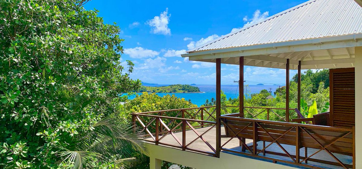 Stunning villa view, 5 min from Bequia Beach for snorkelling, diving, yachting enthusiasts.  Property has development possibilities and is for sale by Ottawa based owner.  thegrenadinescollection.com/property-sales… #bequia #stvincent #caribbean #villaforsale