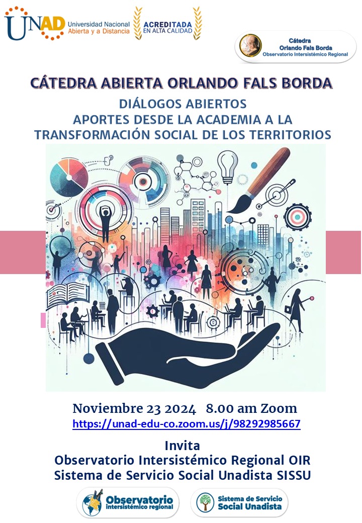 El OIR de las Regiones UNAD (@eloirdelaregion) on Twitter photo 🗣️Regresa Cátedra Abierta Orlando Fals Borda!!, #CAOFB estrategia de Vida Académica @unad dinamizada por #OIR_VIDER.  Para este capìtulo 16_4_2024 estudiantes #FundamentosGeneralidadesdeInvestigaciòn  e investigadores  consolidados presentaran avances  de investigación social IAP 🗣️Regresa Cátedra Abierta Orlando Fals Borda!!, #CAOFB estrategia de Vida Académica @unad dinamizada por #OIR_VIDER.  Para este capìtulo 16_4_2024 estudiantes #FundamentosGeneralidadesdeInvestigaciòn  e investigadores  consolidados presentaran avances  de investigación social IAP