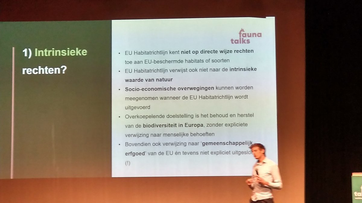 De achteruitgang van de natuur is nog steeds niet gekeerd. Zouden #dierenrechten een oplossing kunnen zijn? Het centrale thema op #Faunatalks2024 van <a href="/vogelinfo/">Vogelbescherming VL</a> .

Eigenlijk zit dat al in de huidige Europese regelgeving, aldus HendrikSchoukens. Tijd om die grondig toe te passen!