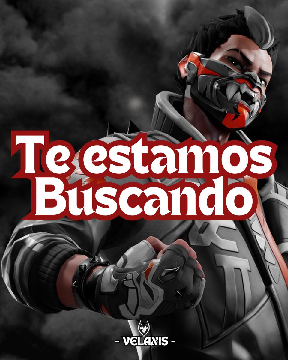 ¡TE ESTAMOS BUSCANDO! #VALORANT 

Velaxis busca completar el roster 🐲, actualmente Top 10 <a href="/TormentaVALes/">Circuito Tormenta | VALORANT</a>, si estas LFT contáctanos al DM.

👀 Buscamos 
🔫Flasher 
💼Coach 

Se agradece RT♻️y Like❤️