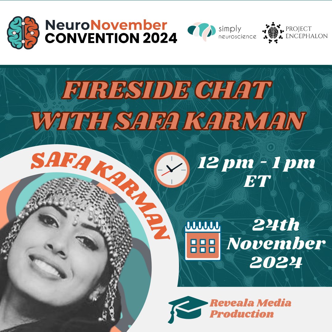 NeuroNovember's tweet image. Join Safa Karman for an informative fireside chat on neuroscience and law in the Arab world. Read more below!
ποΈ Join us at 12-1pm ET, 24th November
π Register here: neuronovember.org/event-details/β¦
#neuronov2024 #brainscience #conference #convention #neuroscience #research #law