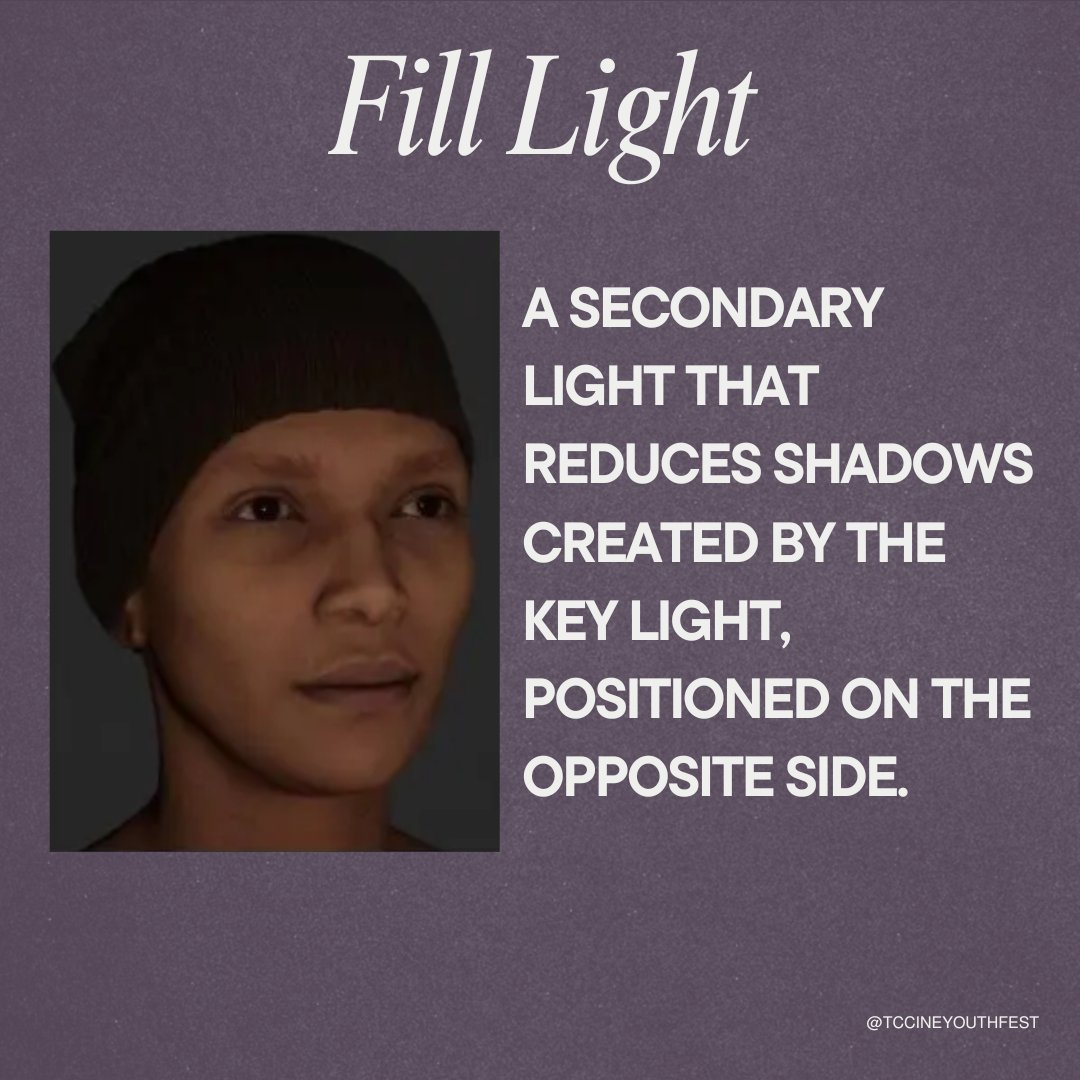tccineyouthfest's tweet image. 🎬 💡Learn the basics of 3-point lighting to enhance your shots: Key Light, Fill Light, and Back Light work together to create depth and balance in any scene. Swipe to see how it’s done!

#TriviaTuesday #FilmTips #3PointLighting #TúCuentasCineYouthFest