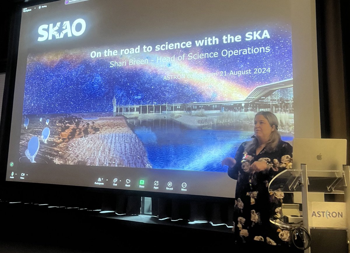 Great to have Shari Breen from <a href="/SKAO/">SKA Observatory</a> presenting the colloquium at <a href="/ASTRON_NL/">ASTRON</a>/<a href="/jivevlbi/">JIVE</a> on all the amazing progress of in building and early operations of the SKA!