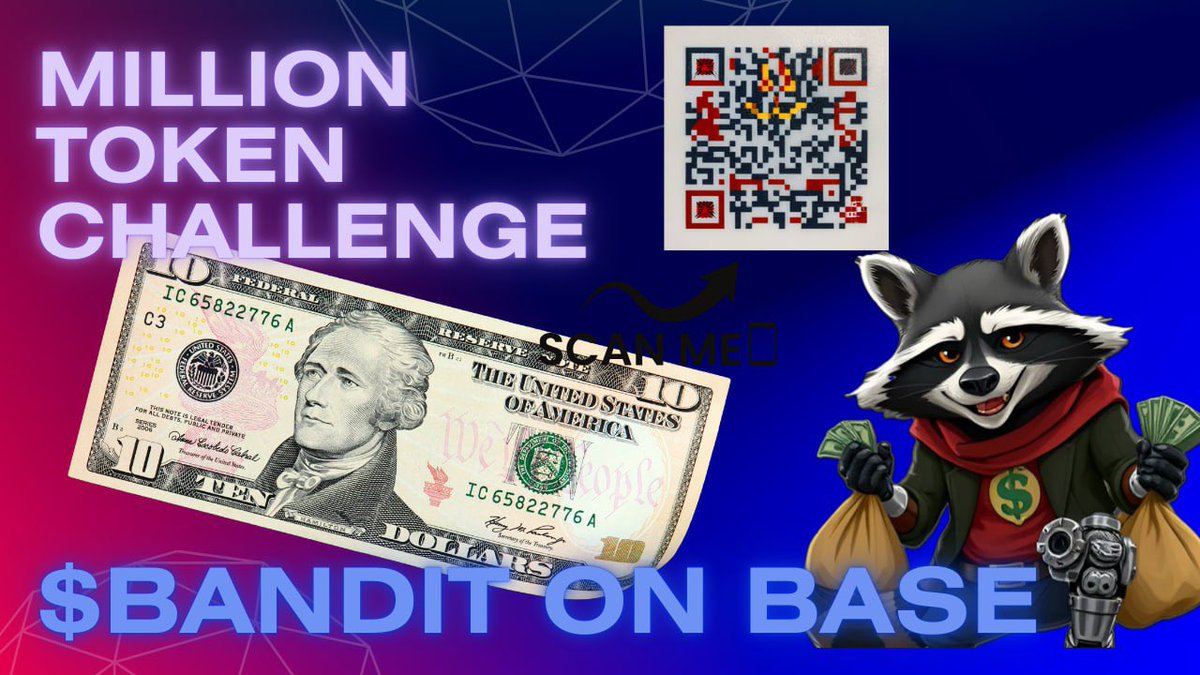 BANDIT_ON_BASE's tweet image. $10 dollars gets you 1 million tokens! I dare you to get a bag 💼 and whatch what we can do by Christmas 🎄 
Link to buy #BASE 

app.uniswap.org/swap?chain=bas…
@BitHomepage @jessepollak @BaseCaptainHB @base @base_season @Base_Cnews @BaseHubHB @BasedBrett @SealWifBuds @BANDIT_ON_BASE