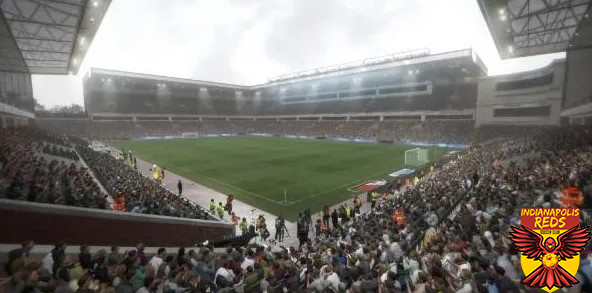 Our new stadium for the upcoming season in the <a href="/SimulationSocc2/">Simulation Soccer Federation</a>. Bates-Hendricks Stadium! Some insight on the name...In honor of Hervey Bates, the first Sheriff of Marion County, and Thomas Hendricks, an Indiana Governor who became the United States Vice President. #IndyIsRed