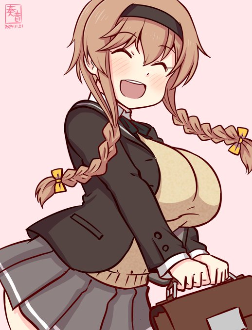 「さぁ、朝の演習から始めましょうか!」

#艦これ版真剣お絵描き60分一本勝負_20241121
#照月 