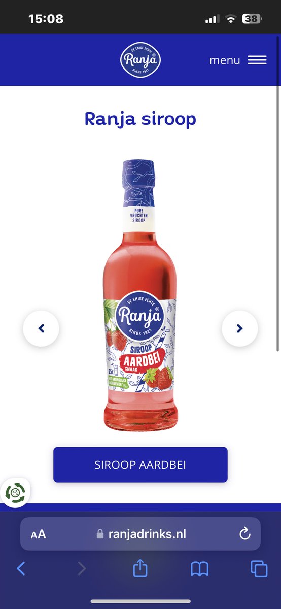 kesje's tweet photo. Weet iemand waar ik tegenwoordig Ranja Siroop (het merk Ranja dus, in een glazen fles met suiker ipv vieze zoetstoffen) kan kopen? Zowel AH, Jumbo als Hoogvliet hebben het niet meer op de site staan. https://t.co/4xXDrcidTP