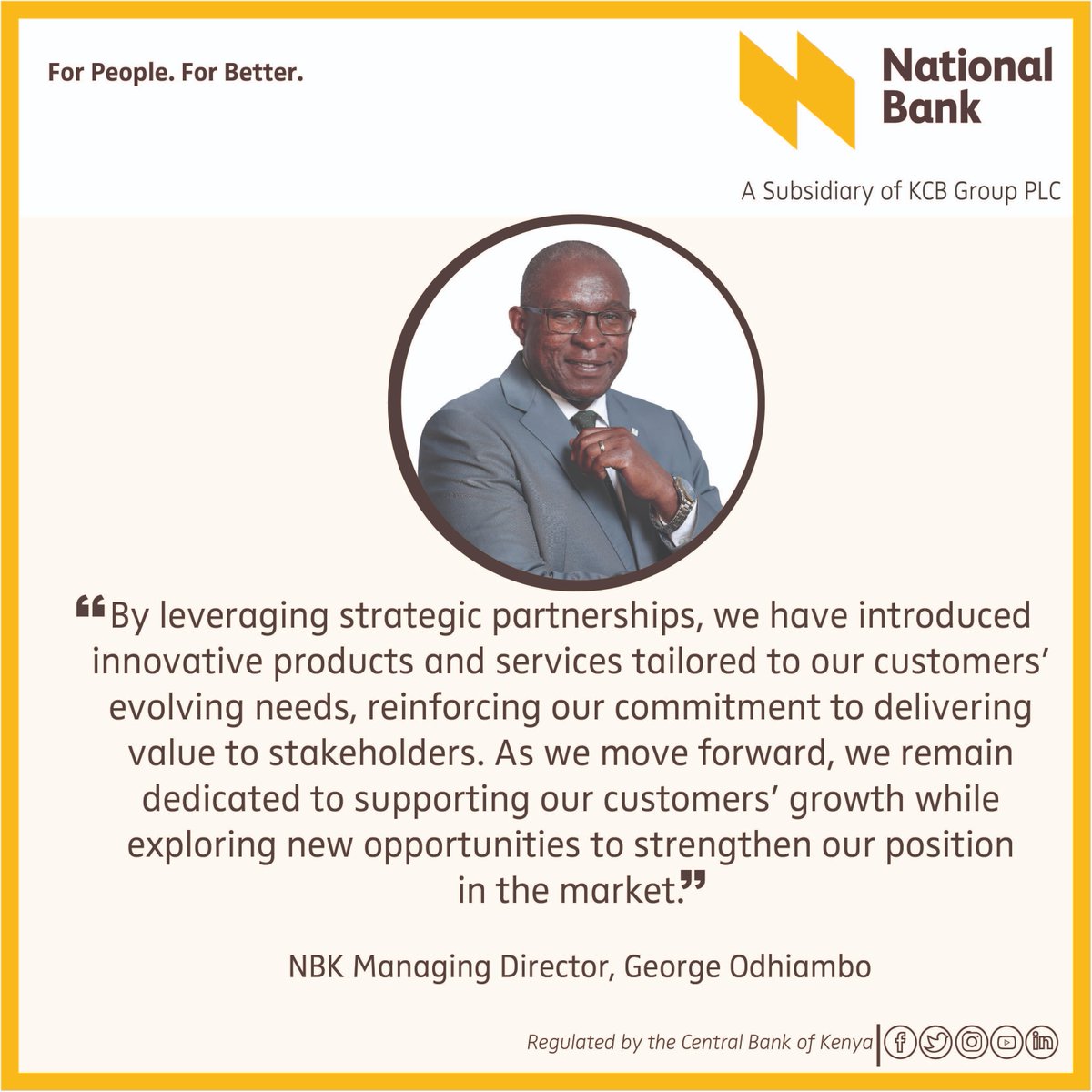 National_Bank's tweet image. National Bank of Kenya has recorded outstanding growth in financial performance, posting a KShs. 1.2 billion profit after tax for the third quarter ending September 30, 2024. This represents an impressive 142% increase, compared to the same period in 2023. #NBKQ3Financials
