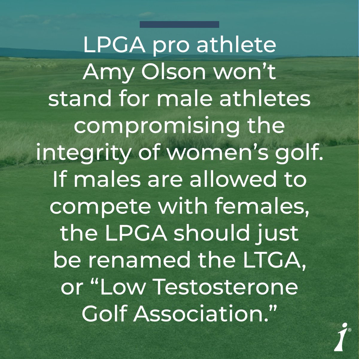 Pro golfer <a href="/AmyOlsonGolf/">Amy Olson</a> denounces unjust policies that allow males to win women’s events. Read her story in the fight to #KeepWomensGolfFemaleXX:
iwfeatures.com/profile/pro-go…