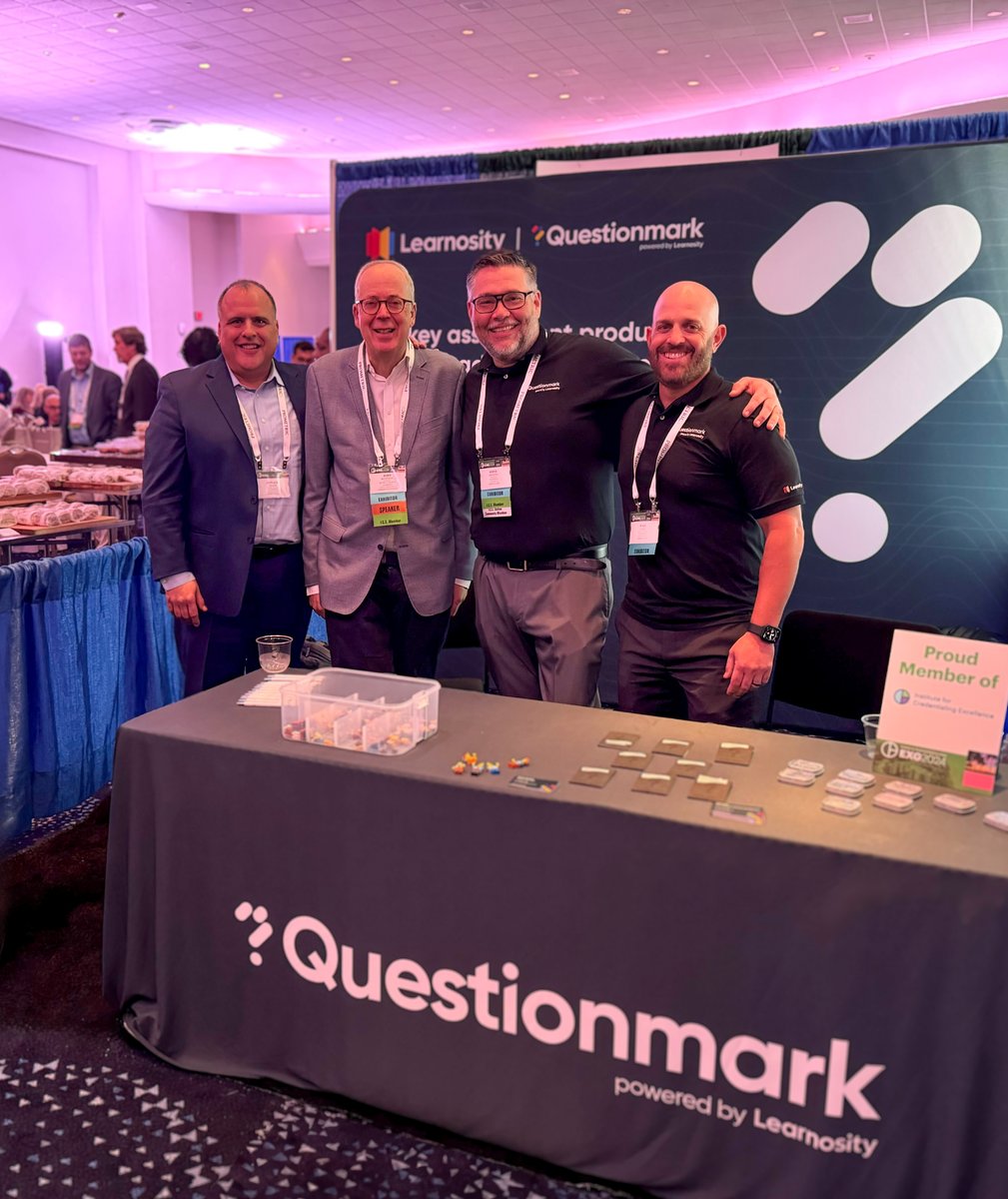 Questionmark's tweet image. We recently showcased our gold-standard assessment solutions at DevLearn in Vegas & the I.C.E. Exchange in Miami Beach 🌟
Thanks to everyone who stopped by to explore how we're transforming assessments!
#Assessments #DevLearn #EXG2024