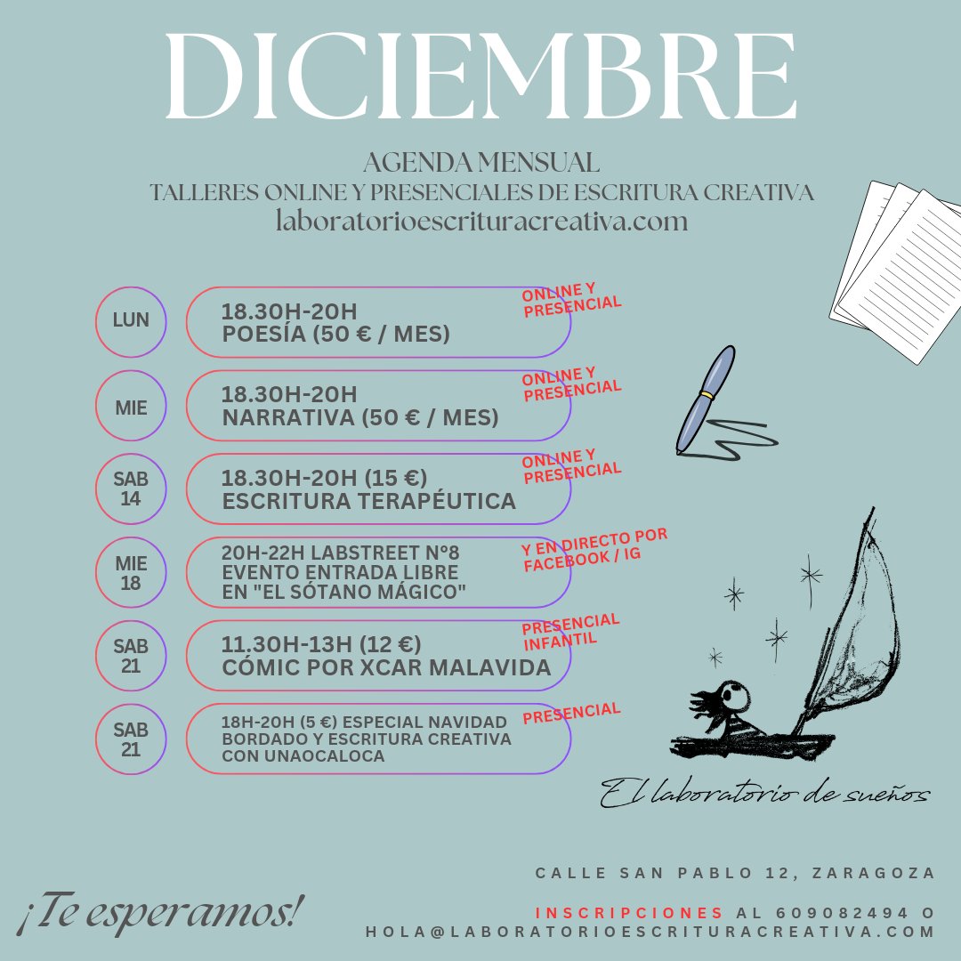 Os adelantamos nuestra agenda de diciembre 🥰🥳 

#YoComproEnElGancho