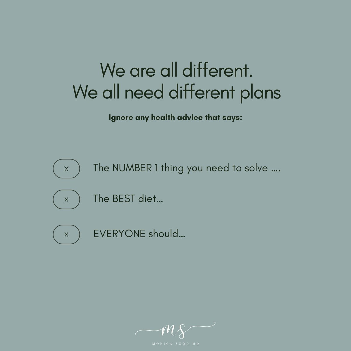 monicasoodmd's tweet photo. I have to tell you something that may be controversial. 🤭
---And I’ll want you to tell me whose side you’re on in the comments!
I disagree whenever someone comes out and says something like this in regards to anything health related… #choosehealthy #balancedliving #healthquotes https://t.co/zEmNHXFKNN