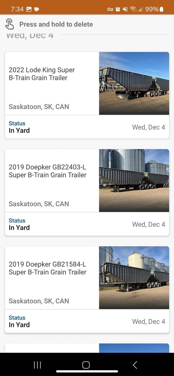 KelvinHannah's tweet image. Selling a number of pieces Dec. 3 at the Ritchie sale in Saskatoon. 

Good used tractors, SuperB’s, floater, conveyors, GSI grain dryer, scraper, and grain cart. 

Reach out for any questions you may have! 306-269-0228

RTs appreciated!!