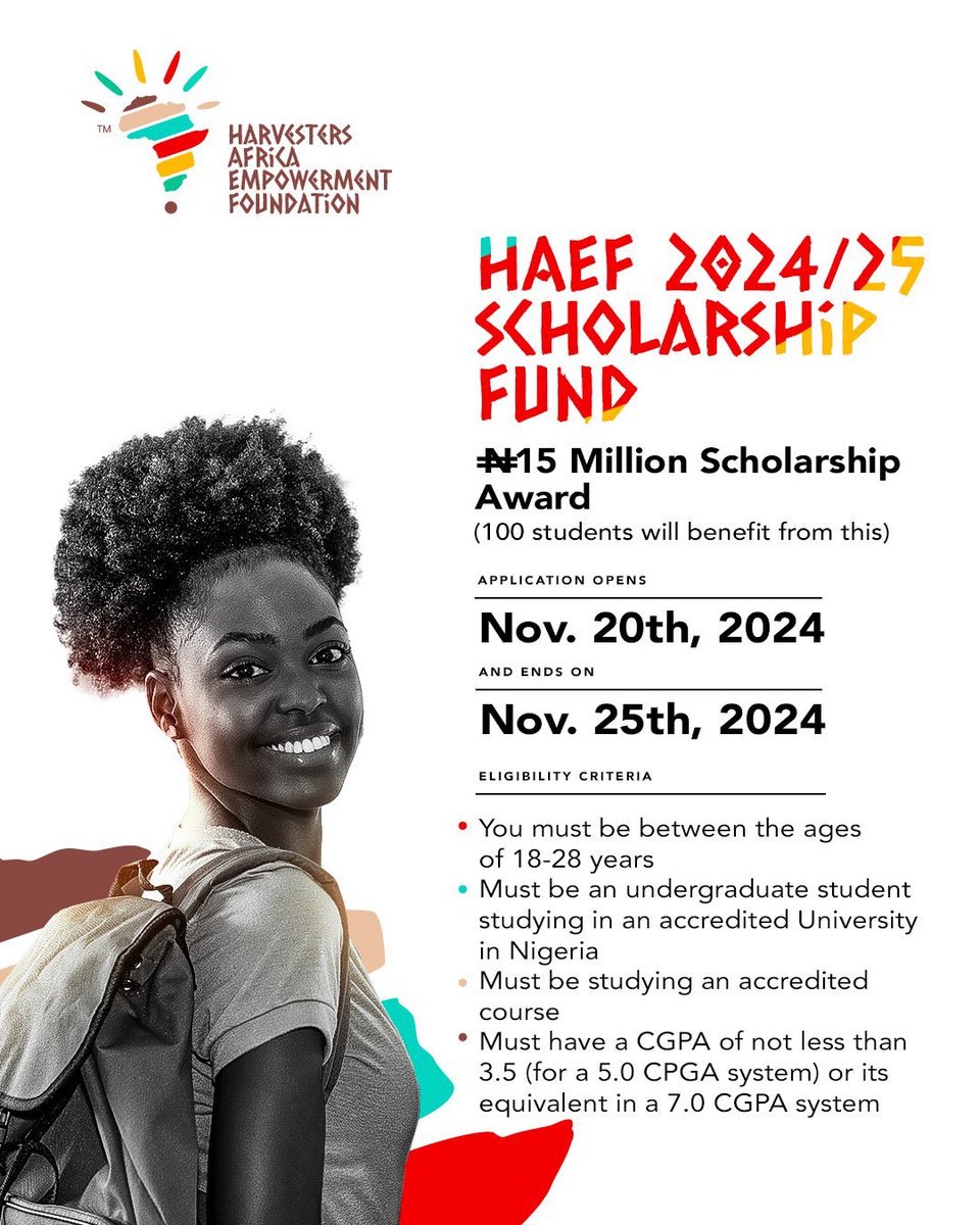 pastorbolaji's tweet image. It’s so painful to see the lack of money,Kill academic dreams ! We will love to help , apply for scholarship ; we have N15m worth scholarship for you !  Pls share, a friend might need this !
Apply in the link below 

lnkd.in/dWNFkYpS