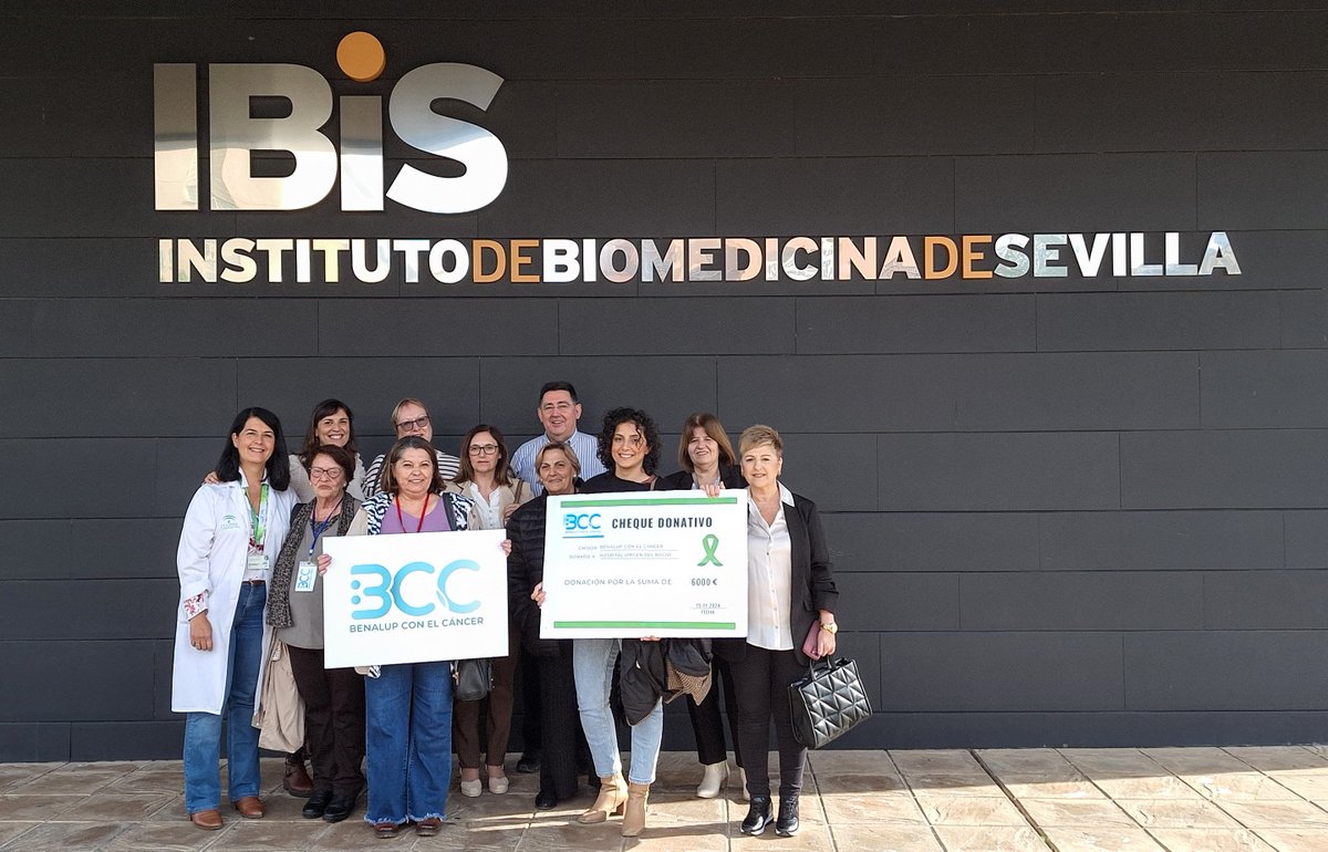 Gracias a la Asociación #BenalupconelCáncer por su donación destinada al proyecto de investigación traslacional «Organoides: Innovación para la medicina de precisión en cáncer de pulmón» en la que participan <a href="/OncologiaHUVR/">Oncología Médica HUVR</a>  <a href="/ibis_sevilla/">IBiS</a> <a href="/FISEVI_sevilla/">FISEVI</a> .