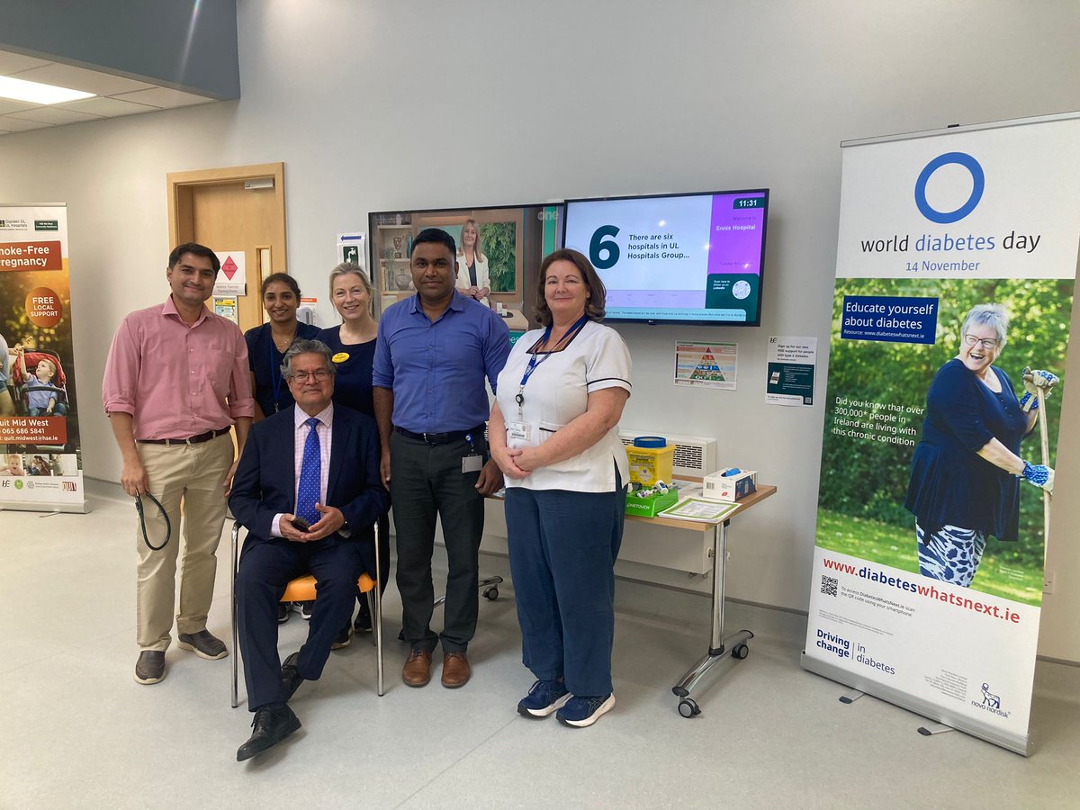 fionakeane10's tweet photo. World Diabetes Day 2024 Opd, Ennis. Creating awareness and Blood testing for both staff and visitors. Well done to all who participated.
@CarolCotter3 @savitha87984619 @MoloneyYvonne @maryclancy123 @clairelenane @HSEMidWest https://t.co/0ML23oNlNV