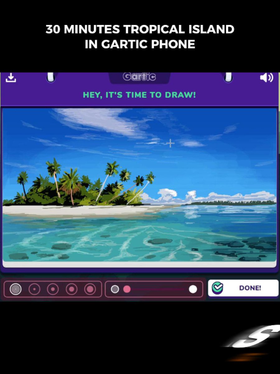 thelotter92's tweet photo. 30 minutes tropical island in Gartic Phone. 

#garticphone #garticart #illustration #gartic #landscape https://t.co/cwWuyl4Y2K