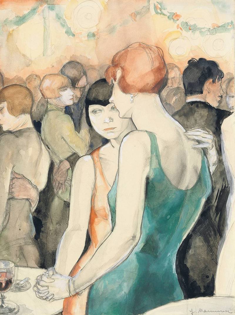 Hoy cumpliría años la artista alemana Jeanne Mammen, de ella, me quedo con las ilustraciones que hizo de mujeres en los cabarets de lesbianas durante la época de la República de Weimar y con la alegría que transmiten todas ellas, lejos de la mirada “masculina”.