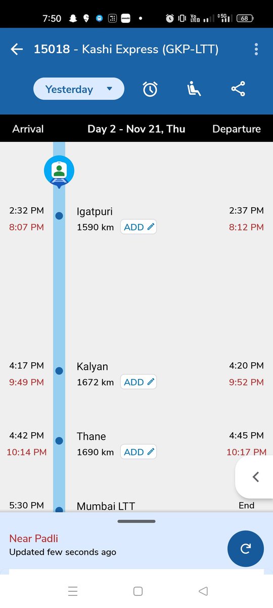 cs_shubham5's tweet image. Kashi Super Express (15018) always delayed by 6+ hrs with unnecessary stops. What’s “superfast” about this?

Booked 4 months ago, WL45 became RAC a day before. Tatkal is worse—3 days of &quot;Regret&quot; on app &amp;amp; at counter.

UP &amp;amp; Bihar passengers deserve better pls do needful!