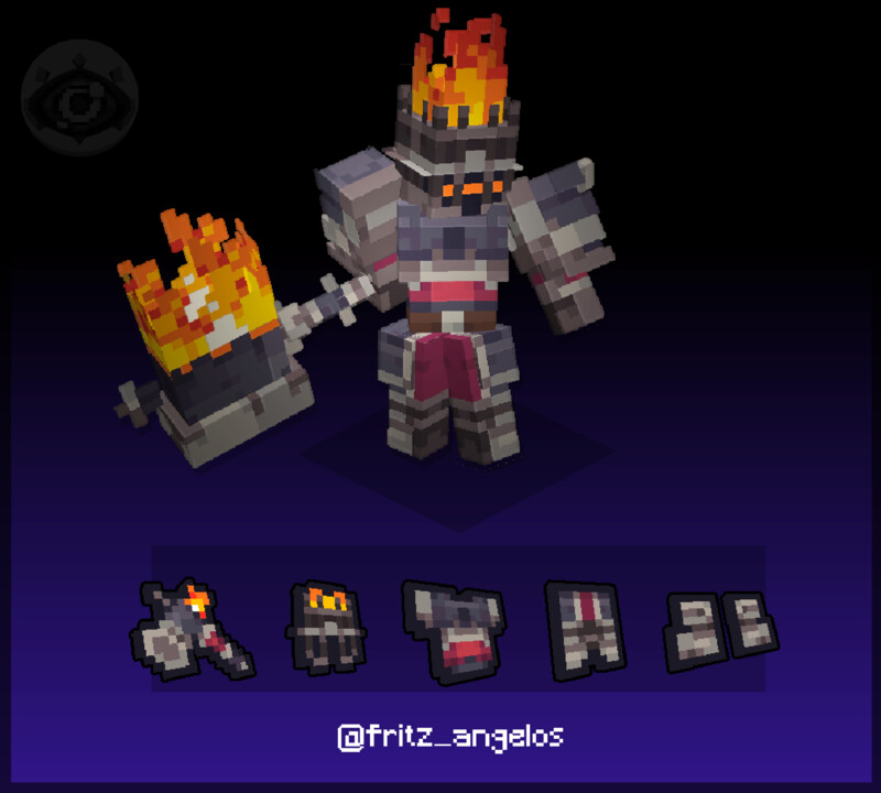 Magma Armor - commission 
#Blockbench #Minecraft #pixelart