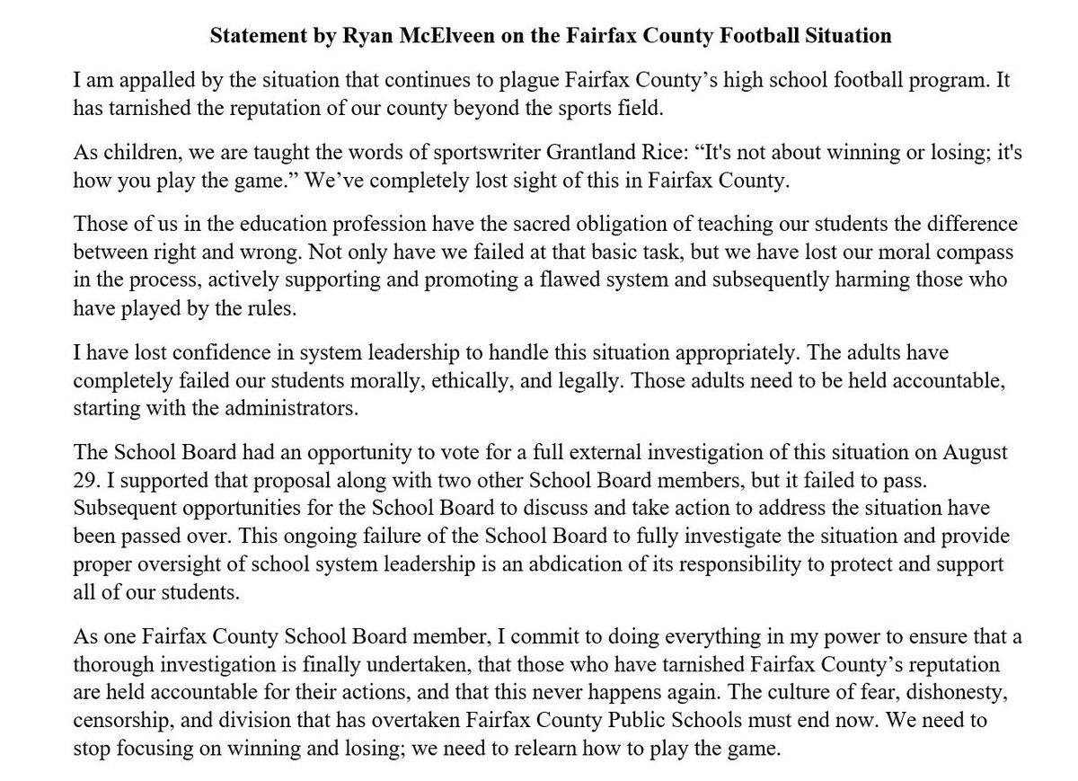 We need to do better by our students. Please see my statement.