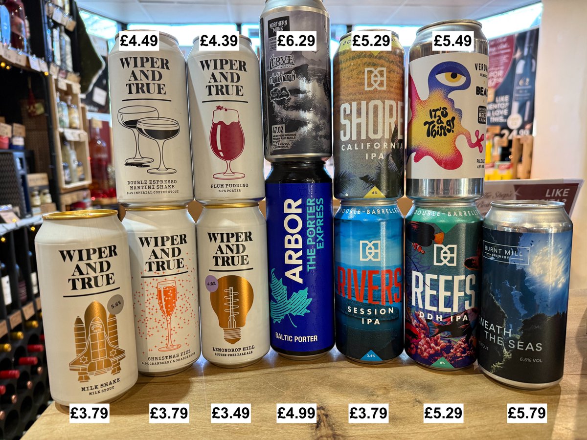The Whalley Wine Shop (@whalleywineshop) on Twitter photo And not content with the new Beau Nuvo in the shop, Simon the Beer Man has brought in a plethora of new beers.
A welcome return to those great brewers <a href="/WiperAndTrue/">Wiper and True | Beautiful Beer</a> back on the shelves with Christmas Fizz, Plum Pudding Porter and Espresso Martini Imperial Stout.
Pop in soon! And not content with the new Beau Nuvo in the shop, Simon the Beer Man has brought in a plethora of new beers.
A welcome return to those great brewers <a href="/WiperAndTrue/">Wiper and True | Beautiful Beer</a> back on the shelves with Christmas Fizz, Plum Pudding Porter and Espresso Martini Imperial Stout.
Pop in soon!