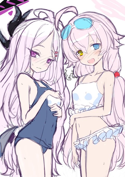 ホシノとヒナの練習中^^ 