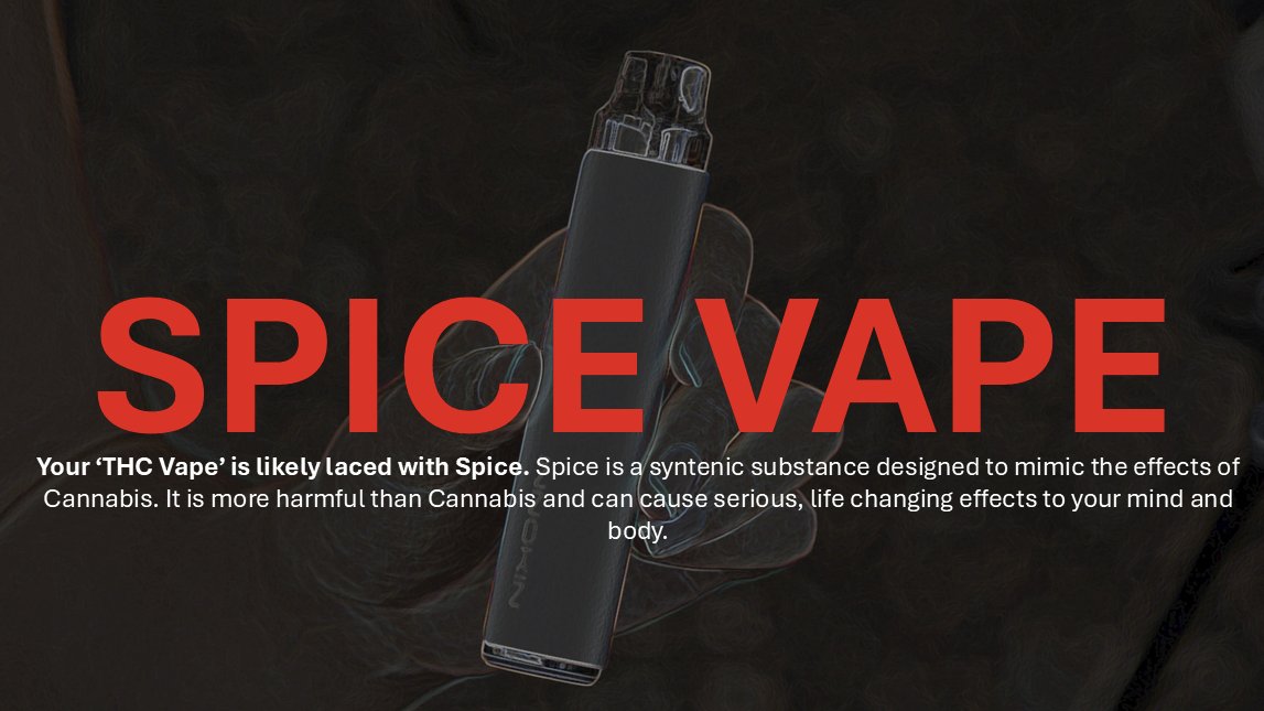 Did you know, young people are using Spice laced vapes, thinking its THC? We urge parents and professionals to speak to young people about the harmful consequences of vaping.

Call KIKIT on 0121 448 3883 if you, or someone you know needs help and/or advise on addiction.
